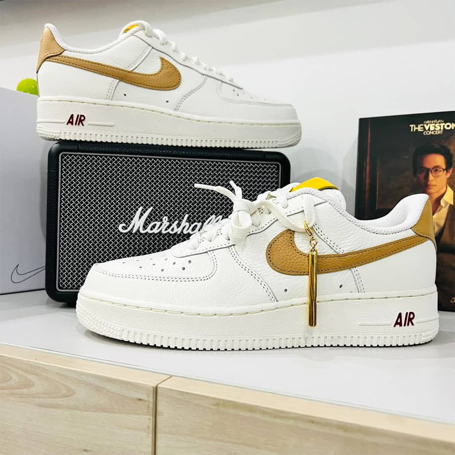 Giay Nike Air Force 1 Low By You Custom 'White Gold' DQ7417-991