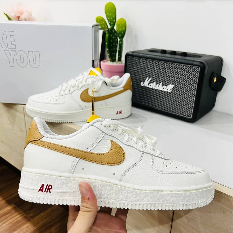 Giay Nike Air Force 1 Low By You Custom 'White Gold' DQ7417-991