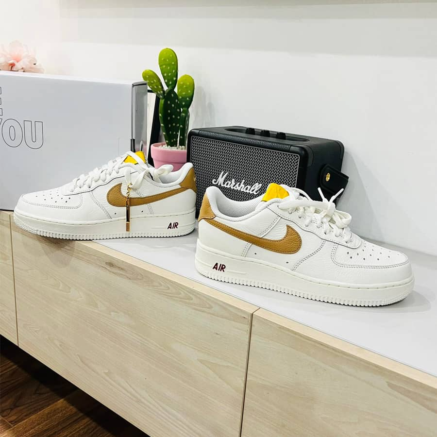 Giay Nike Air Force 1 Low By You Custom 'White Gold' DQ7417-991
