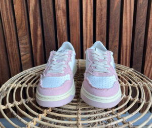 Giay Autry Medalist Low Leather Canvas 'Pink White' AULW-CB05