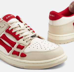 Giay Amiri Skel Top Low 'White Red Chenille' PF23MFS008-610