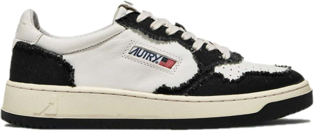 Giay Autry Medalist Low Goatskin 'White Black' AULM-CB02