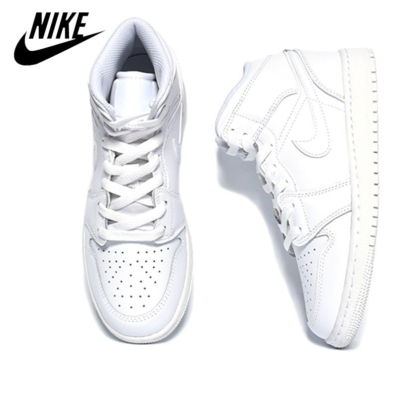 Giay Nike Jordan 1 Mid 'Triple White' 554725-136