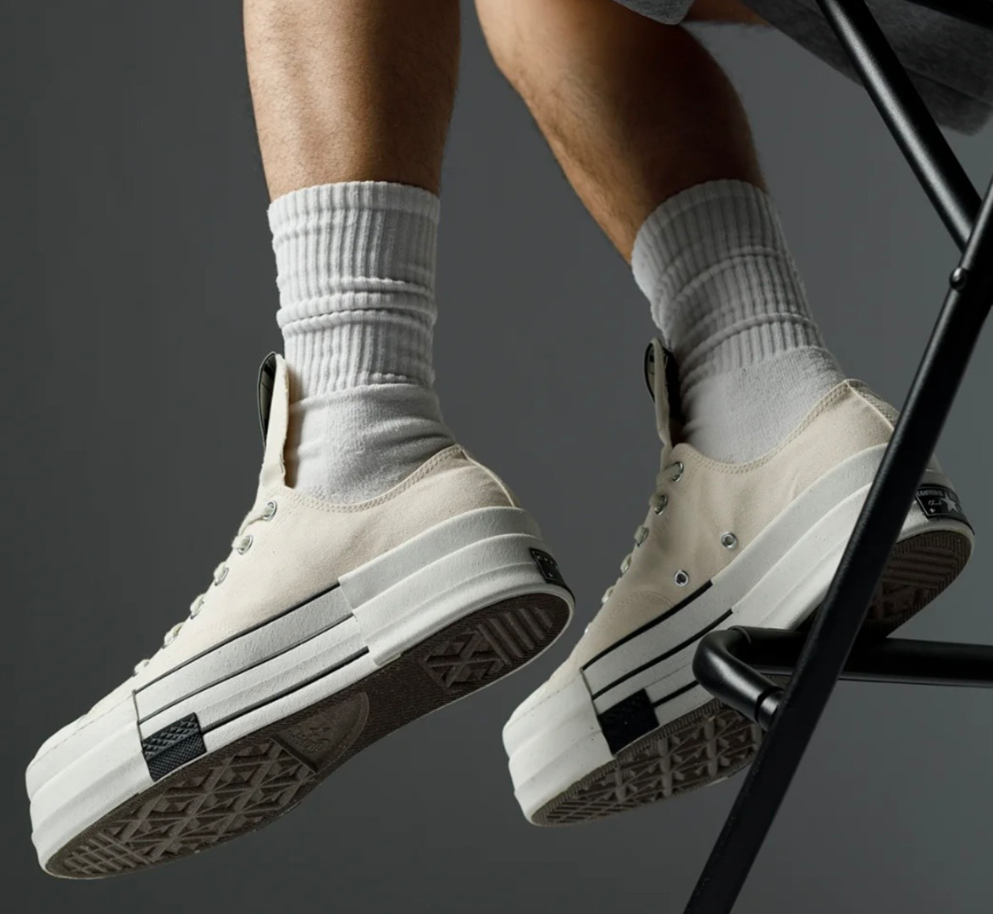 Giay Converse Rick Owens x Drkshdw Dbl Drkstar Chuck 70 Low 'Natural Ivory' A04955C