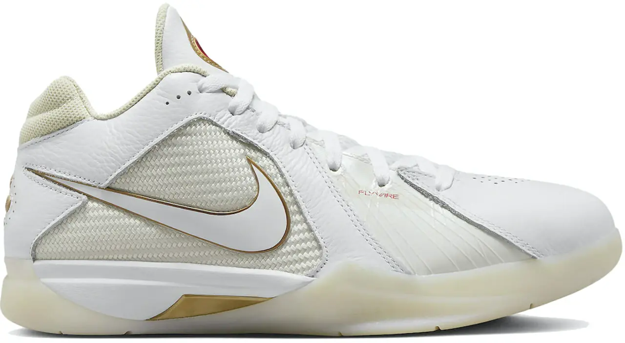 Giay Nike KD 3 Retro 'White Metallic Gold' DZ3009-100