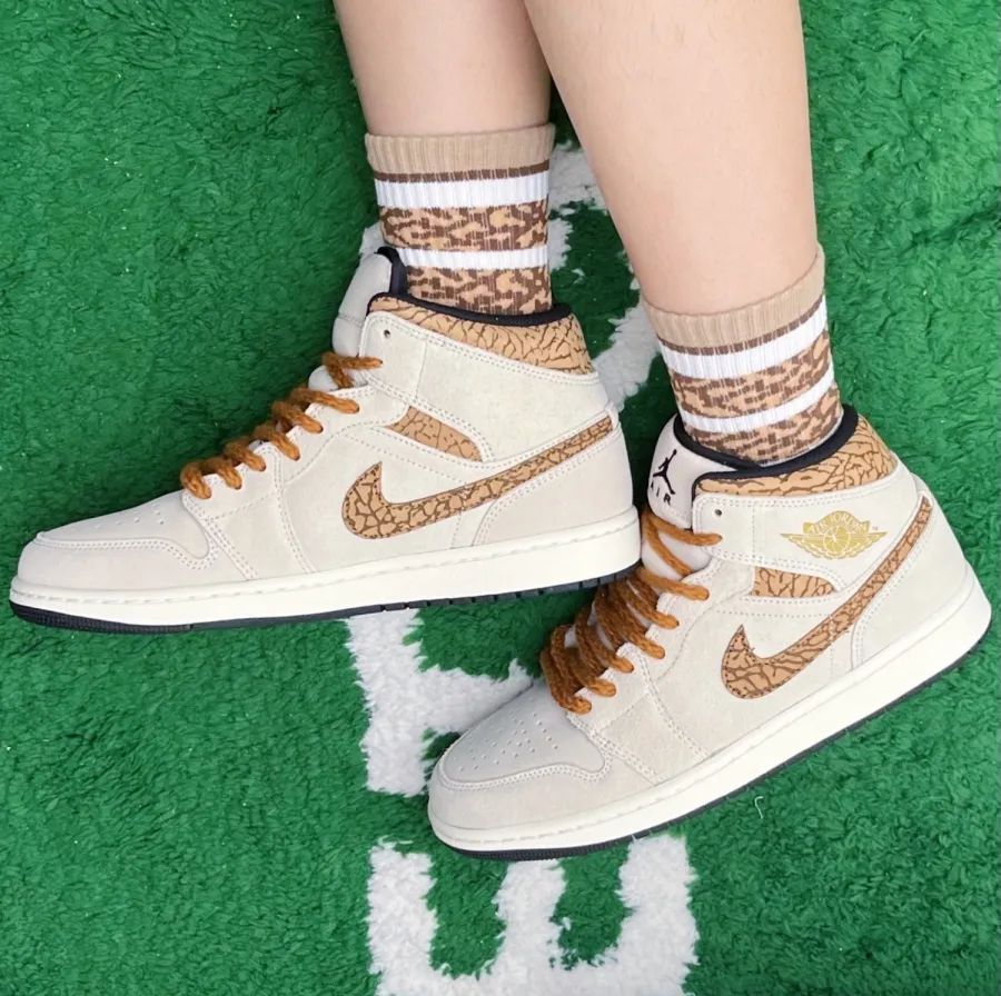 Giay Nike Air Jordan 1 Mid SE 'Brown Elephant' DZ4129-102