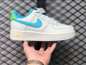 Giay Nike Air Force 1 Low GS 'Rainbow Stitch' FJ4614-100
