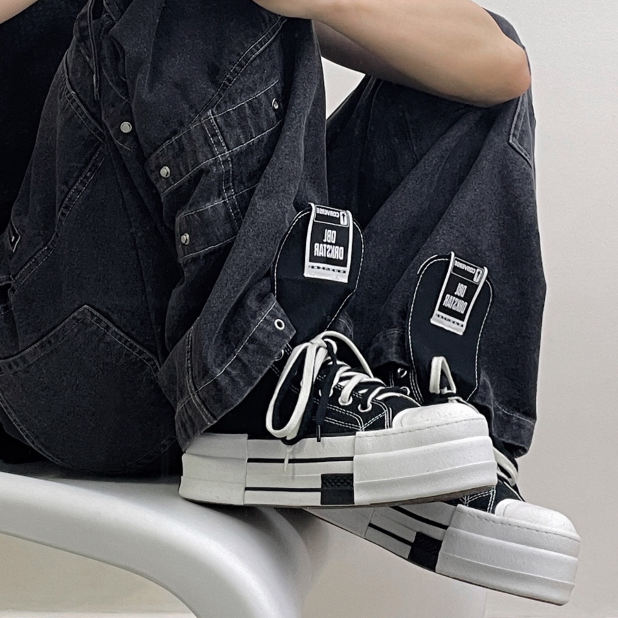 Giay Converse Rick Owens x Drkshdw Dbl Drkstar Chuck 70 High 'Black' A04954C
