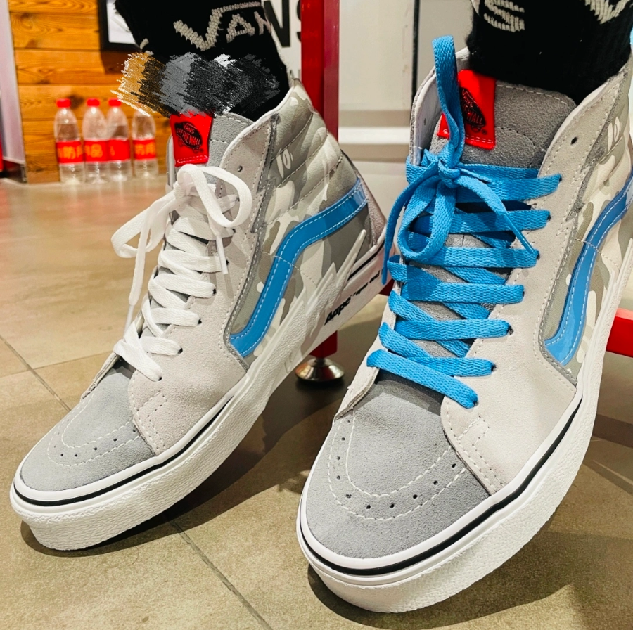 Giay Vans x AAPE Sk8-Hi 'Bolt Grey' VN0A5JIVY311