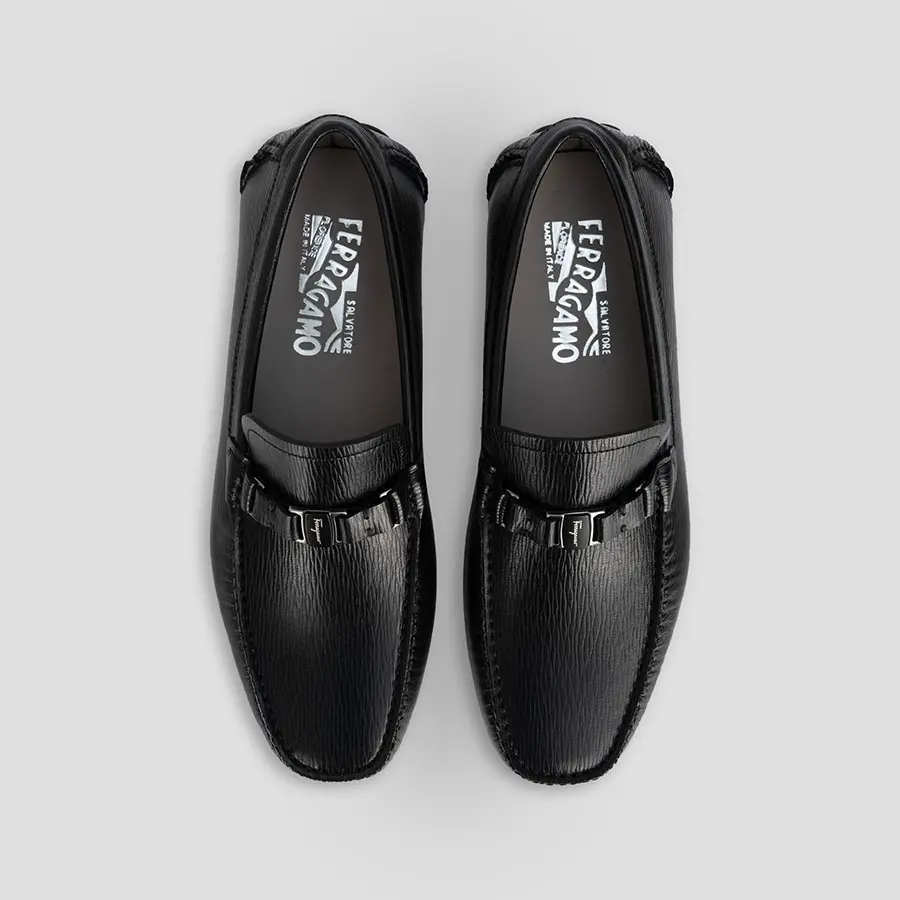 Giay Salvatore Ferragamo Mocasin Buckle 'Black' 709326