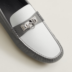Giay Hermes Irving Loafer 'Gris Blanc' H231932ZH30405