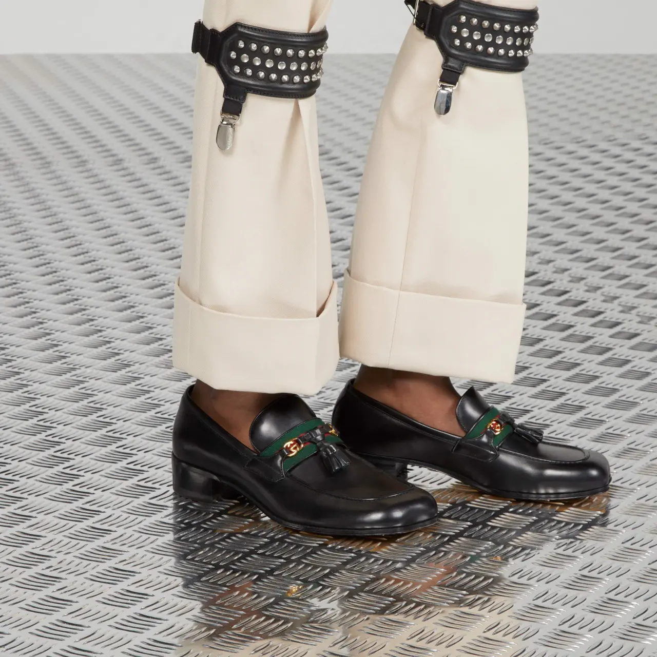 Giay Gucci Loafer With Tassels 'Black' ‎744406-1W610-1066