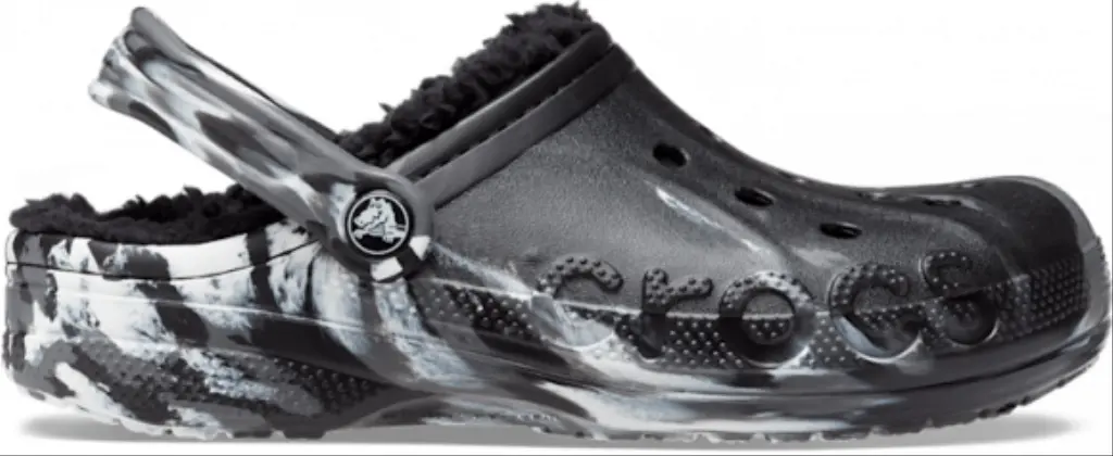 Dep Crocs Baya Lined Marbled Clog 'Black White' 208333-0C4