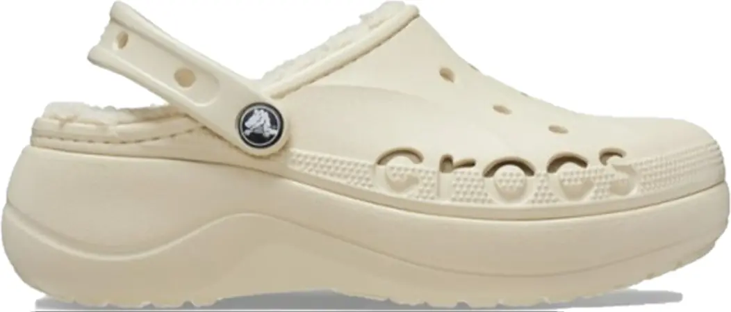 Dep Crocs Baya Platform Lined Clogs 'Off White' 208708-11S
