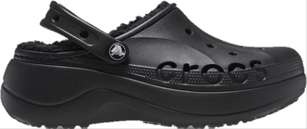 Dep Crocs Baya Platform Lined Clogs 'Black' 208708-001