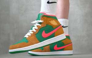 Giay Nike Air Jordan 1 Mid SE 'Wheat Watermelon' DX4332-700