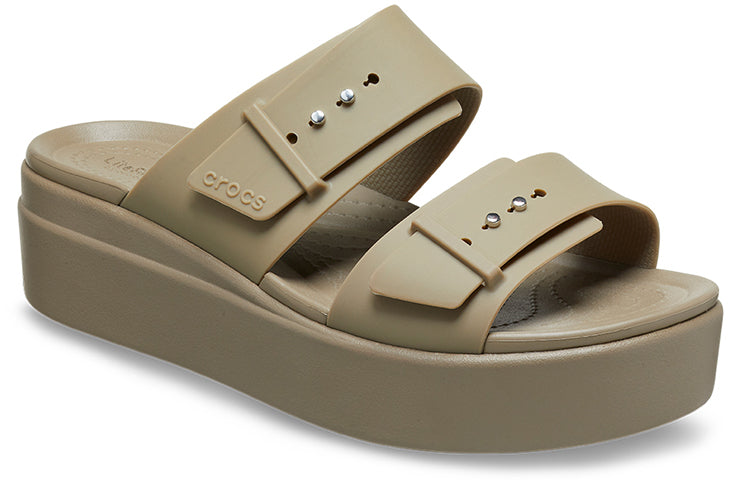 Alternative view of Dép Crocs Brooklyn Buckle Low 'Khaki' 207431-260