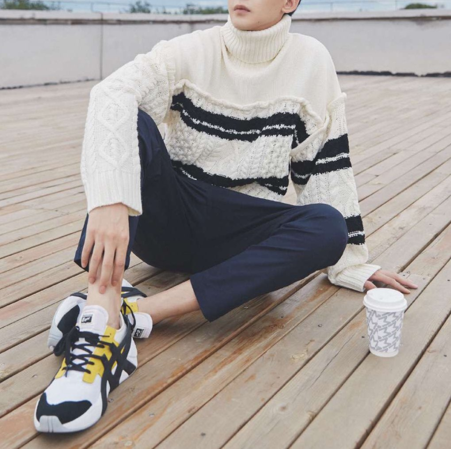 Giay Onitsuka Tiger Big Logo Trainer 2.0 'White Yellow' 1183A795-100