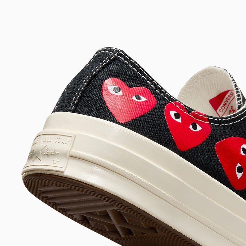 Giay Converse x Comme des Garcons Chuck 70 'Ox Multi Heart Black' A08149C