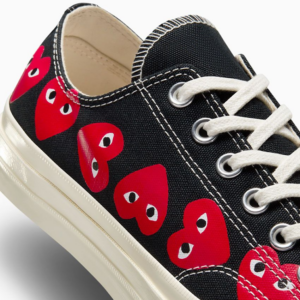 Giay Converse x Comme des Garcons Chuck 70 'Ox Multi Heart Black' A08149C