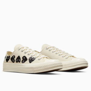 Giay Converse x Comme des Garcons Chuck 70 'Ox Multi Heart Egret' A08150C