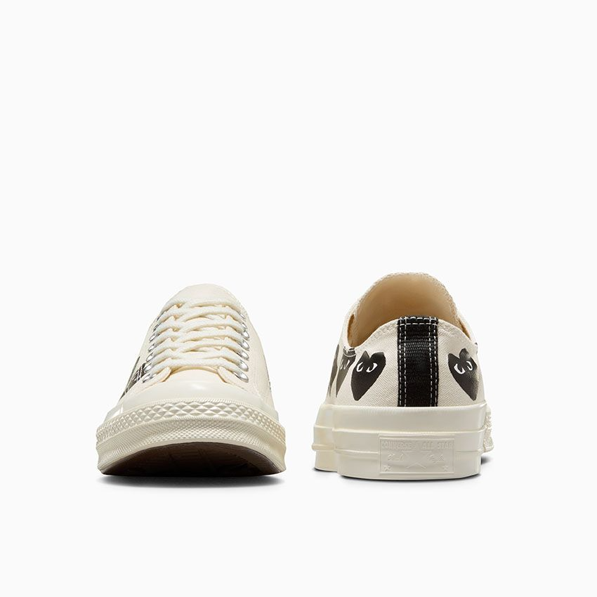 Giay Converse x Comme des Garcons Chuck 70 'Ox Multi Heart Egret' A08150C