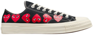 Giay Converse x Comme des Garcons Chuck 70 'Ox Multi Heart Black' A08149C