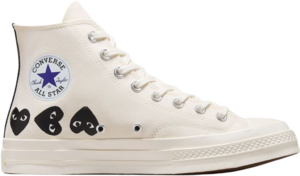 Giay Converse x Play Comme des Garcons Chuck 70 Hi 'Multi Heart Egret' A08148C