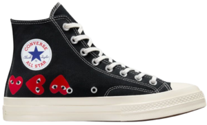 Giay Converse x Play Comme des Garcons Chuck 70 Hi 'Multi Heart Black' A08147C
