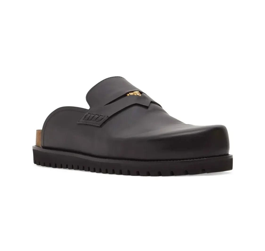 Dep Versace Leather Mules 'Black' 1010280-1A05956-1B00V
