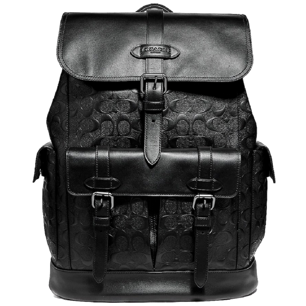 Balo Coach Hudson Backpack In Leather 'Black' F50053
