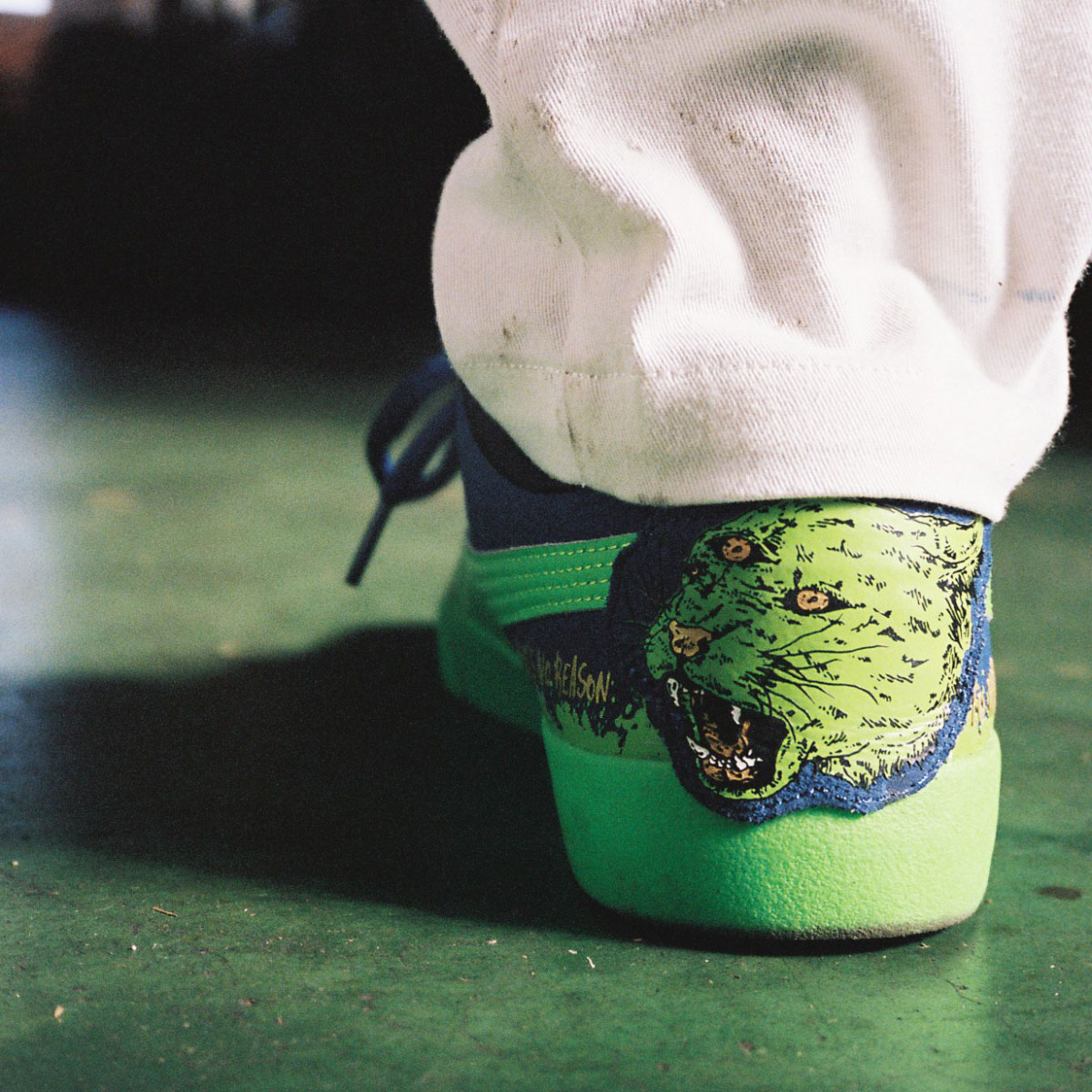 Giay Puma Suede Skate x Hirotton 'Blue Green' 389991-01