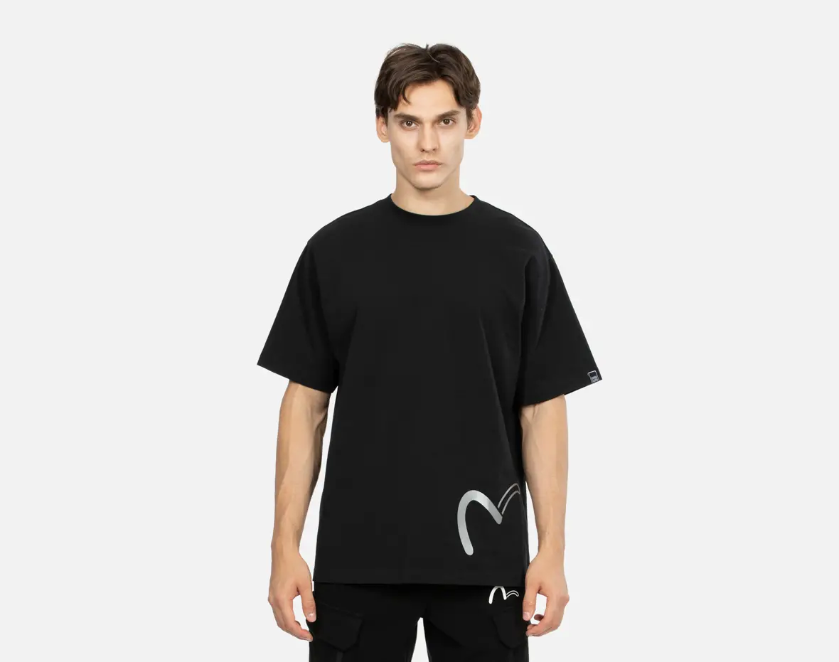 Ao Evisu Reflective Seagull Print Regular Fit 'Black' 2EAGNM3TS5082XXCT