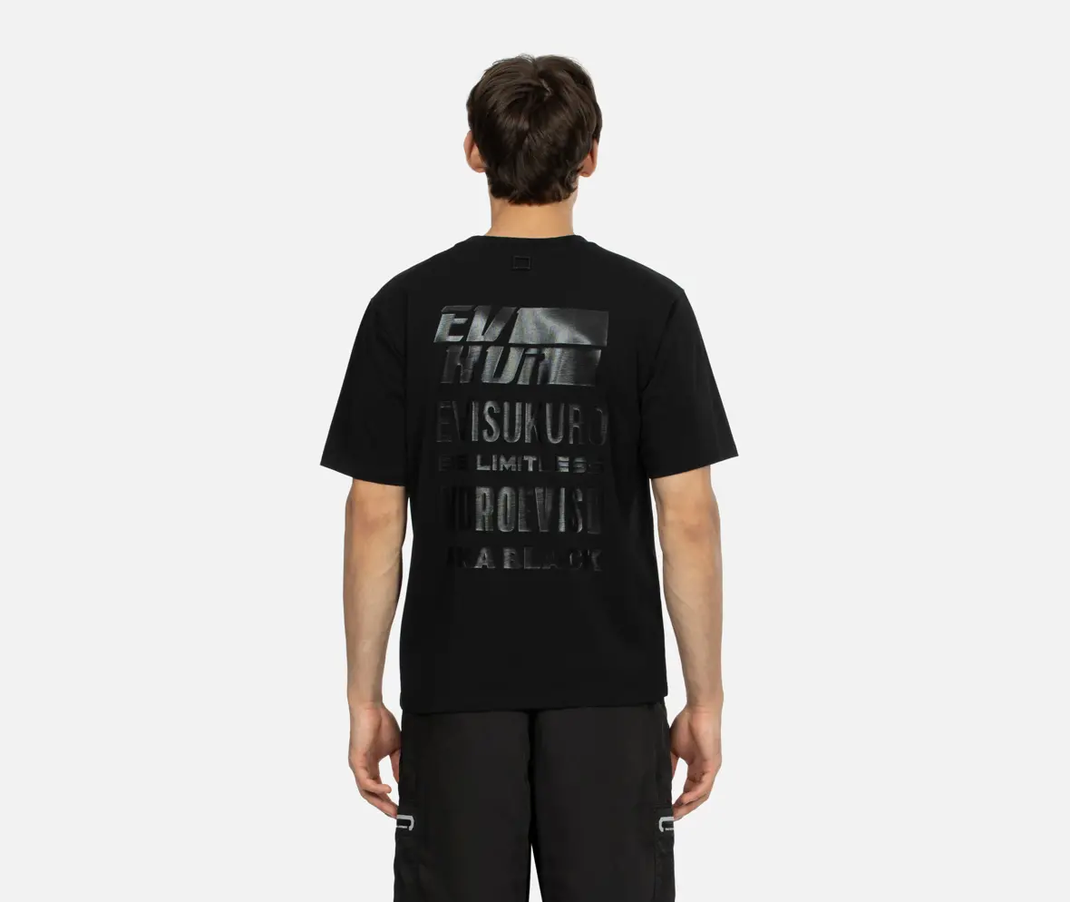 Ao Evisu Multi Graphics Print Regular Fit T-shirt 'Black' 2EAGNM3TS5088XXCT
