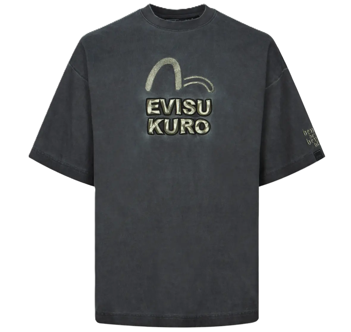 Ao Evisu 3D Logo Embroidery Spray Dyed Oversized Fit 'Grey' 2EAGNM3TS5172OSCT
