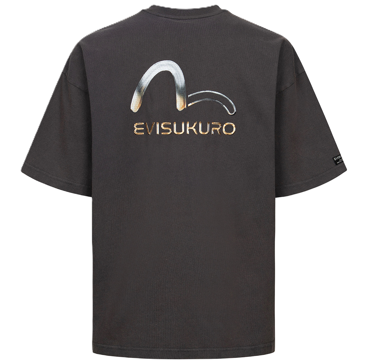 Ao Evisu Metallic Seagull Print Wide Fit 'Grey' 2EAGNM3TS5178OSCT