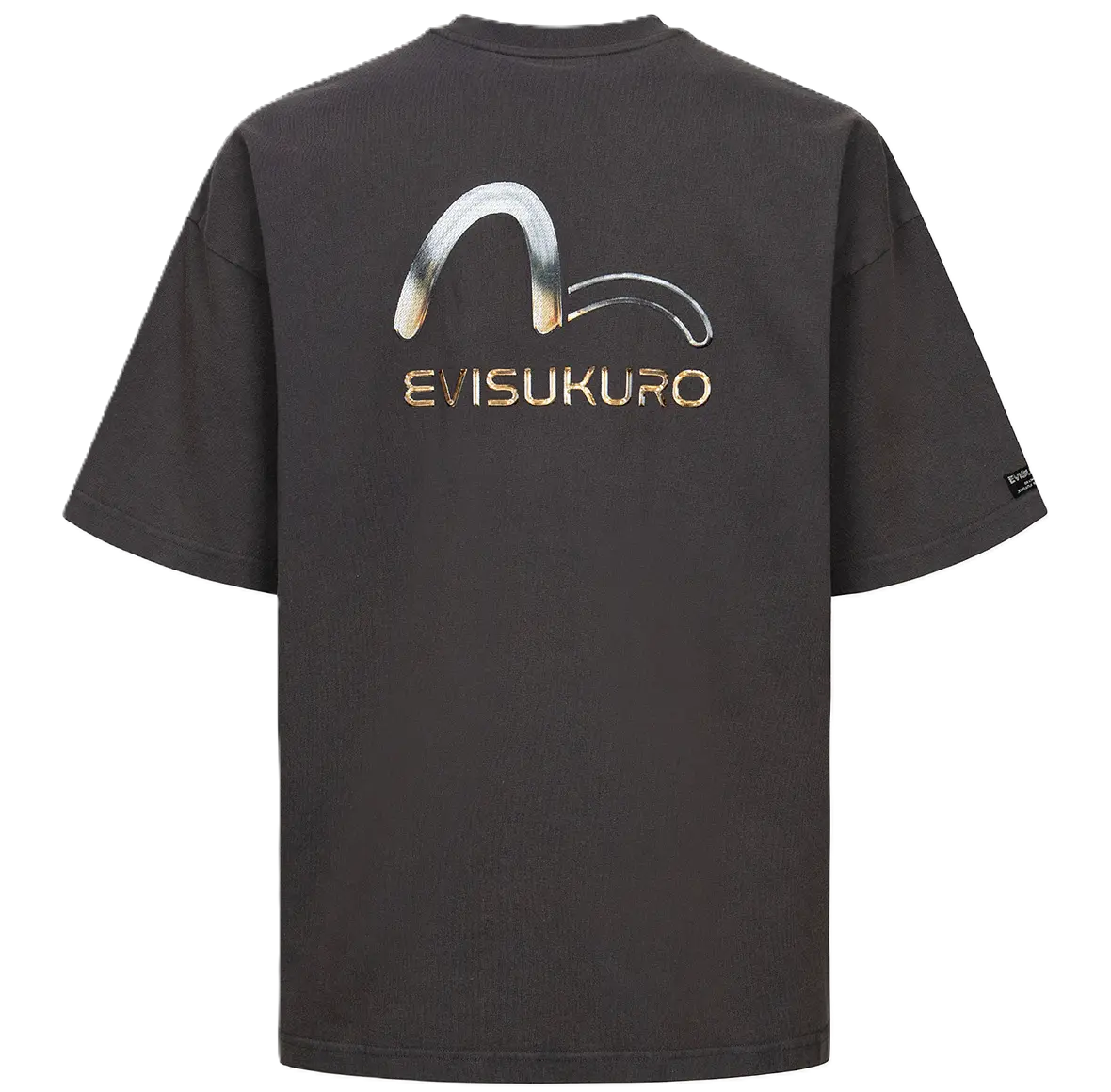 Ao Evisu Metallic Seagull Print Wide Fit 'Grey' 2EAGNM3TS5178OSCT