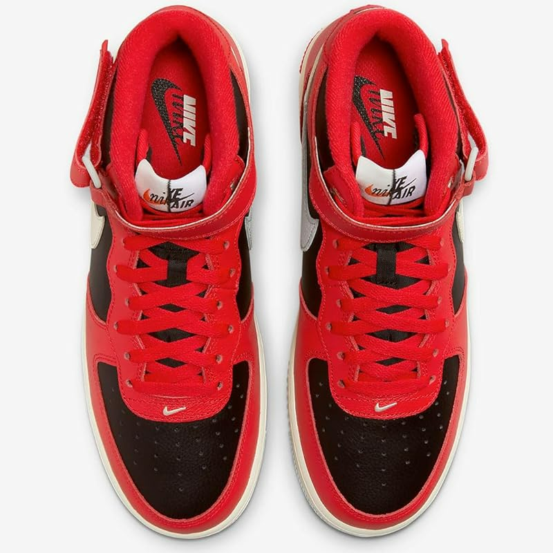 Giay Nike Air Force 1 Mid LV8 'Split Black Red' DZ2554-001