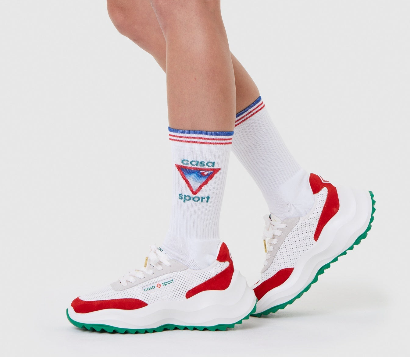 Giay Casablanca Atlantis Sneaker 'White Red' AF22-SNK-002-04