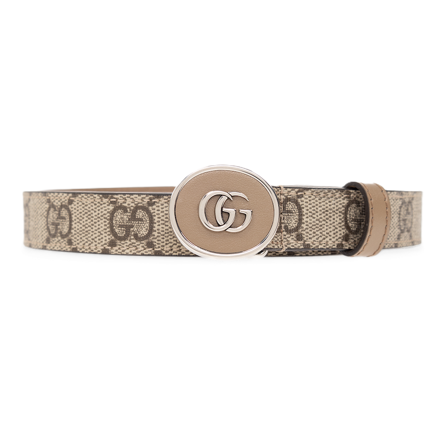 That Lung Gucci Petite GG Thin Belt 'Beige Ebony' 760132-92TIN-9770