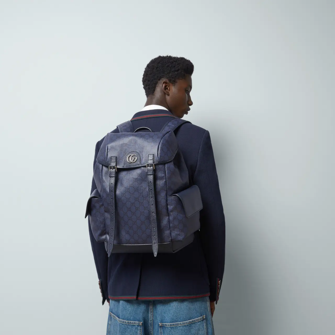 Balo Gucci Ophidia GG Medium Backpack 'Blue Black' 598140-FABHU-8442