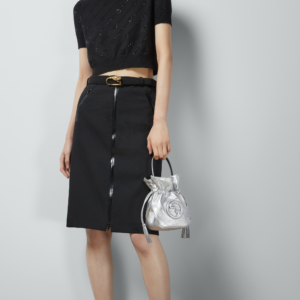 Tui Gucci Blondie Mini Bucket Bag 'Silver' 760313-AACT3-8106