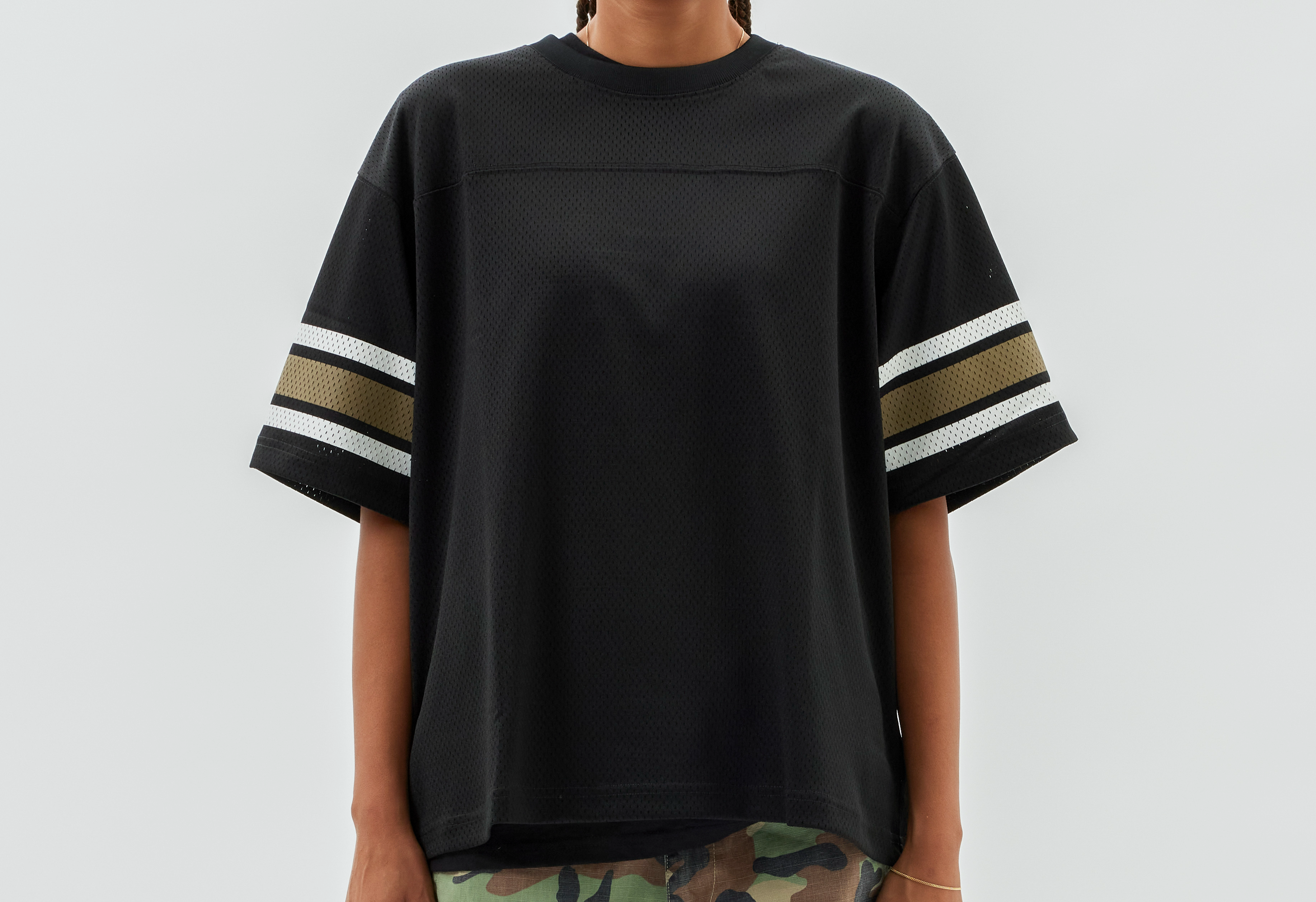 Ao Stussy Surfman Mesh Football Jersey 'Black'