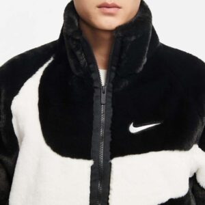 Ao Nike NSW Big Swoosh Fur Jacket 'Black' FB7664-010