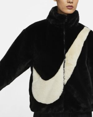 Ao Nike Sportswear Faux Fur Jacket 'Black' DO3792-010