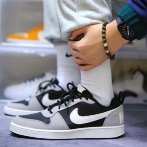 Giay Nike Court Borough Low Premium 'Black Grey Sail' 844881-005