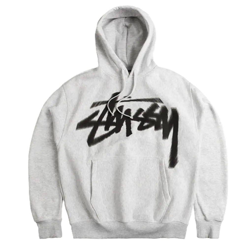 Ao Stussy Dizzy Stock Hoodie 'Ash Heather'