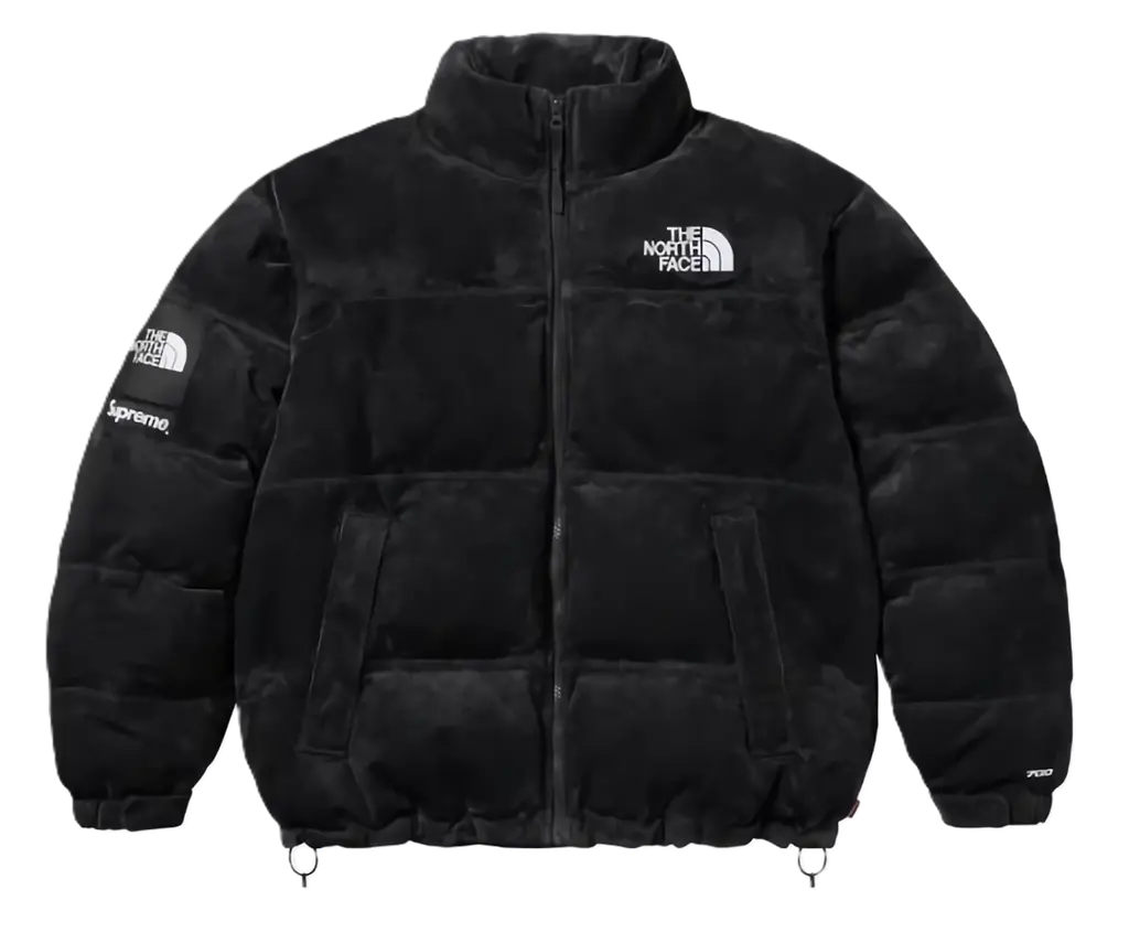 Ao Supreme x The North Face Suede Nuptse Padded Jacket 'Black' NF0A875NO9Y