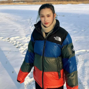 Ao The North Face Novelty Nuptse Down Jacket 'Multi' NJ1DL50J