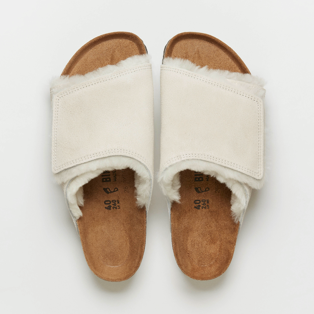 Dep Birkenstock x Stussy Solana Shearling Slide 'Bone' 1027679